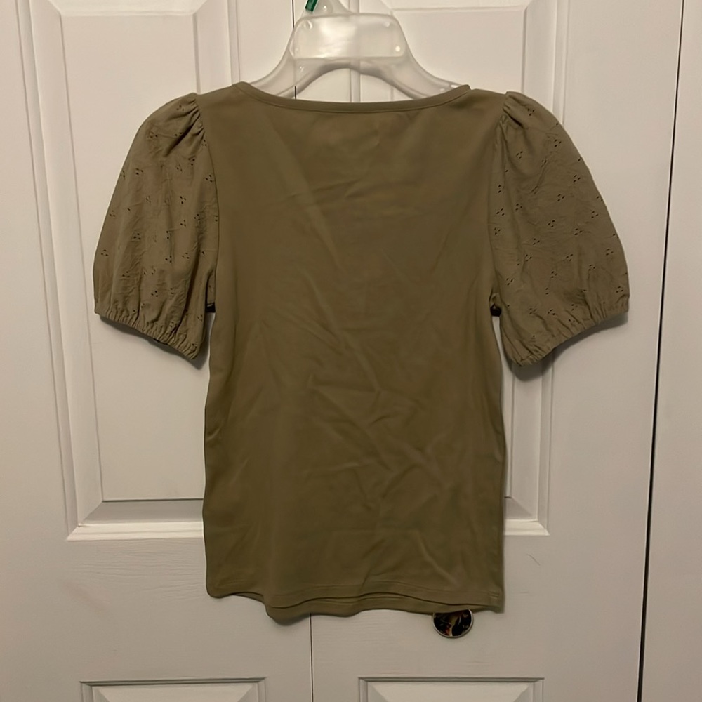 Madewell Sz XXS top with Lace short sleeves NWOT B39 - Picture 6 of 8